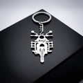 Metal Bike Key Chain with Name and Number