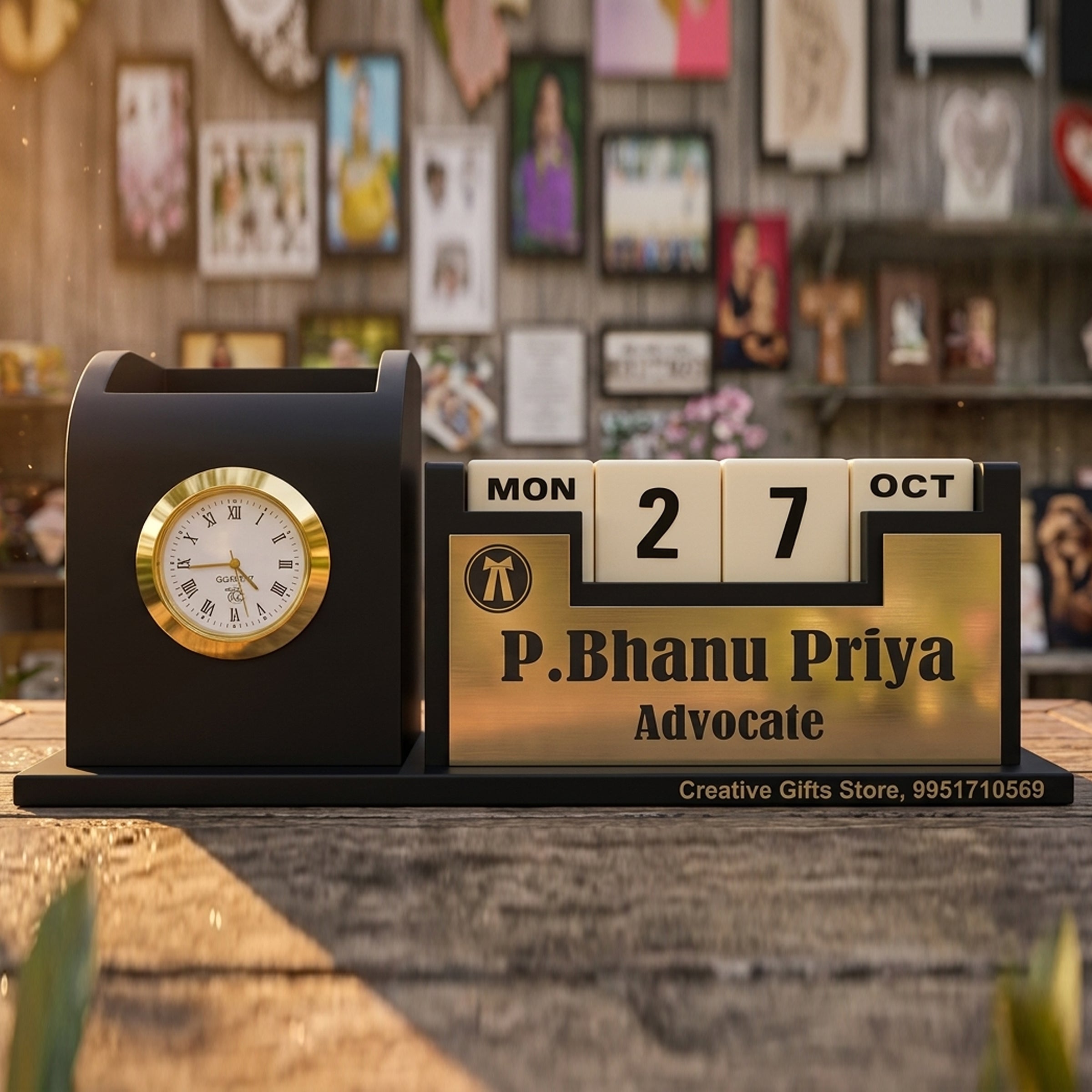 Calendar Multi Pen Stand with Customized Name