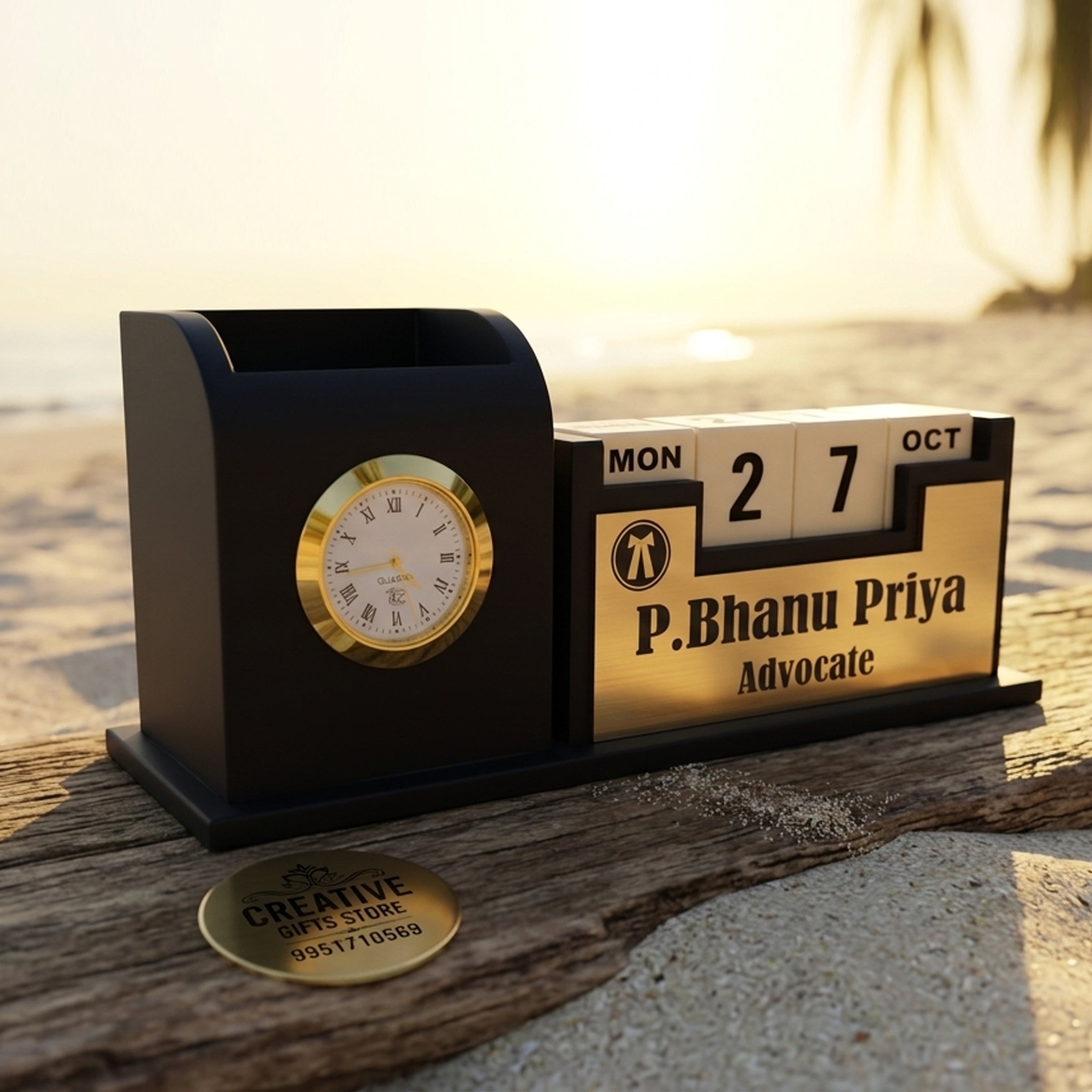 Calendar Multi Pen Stand with Customized Name