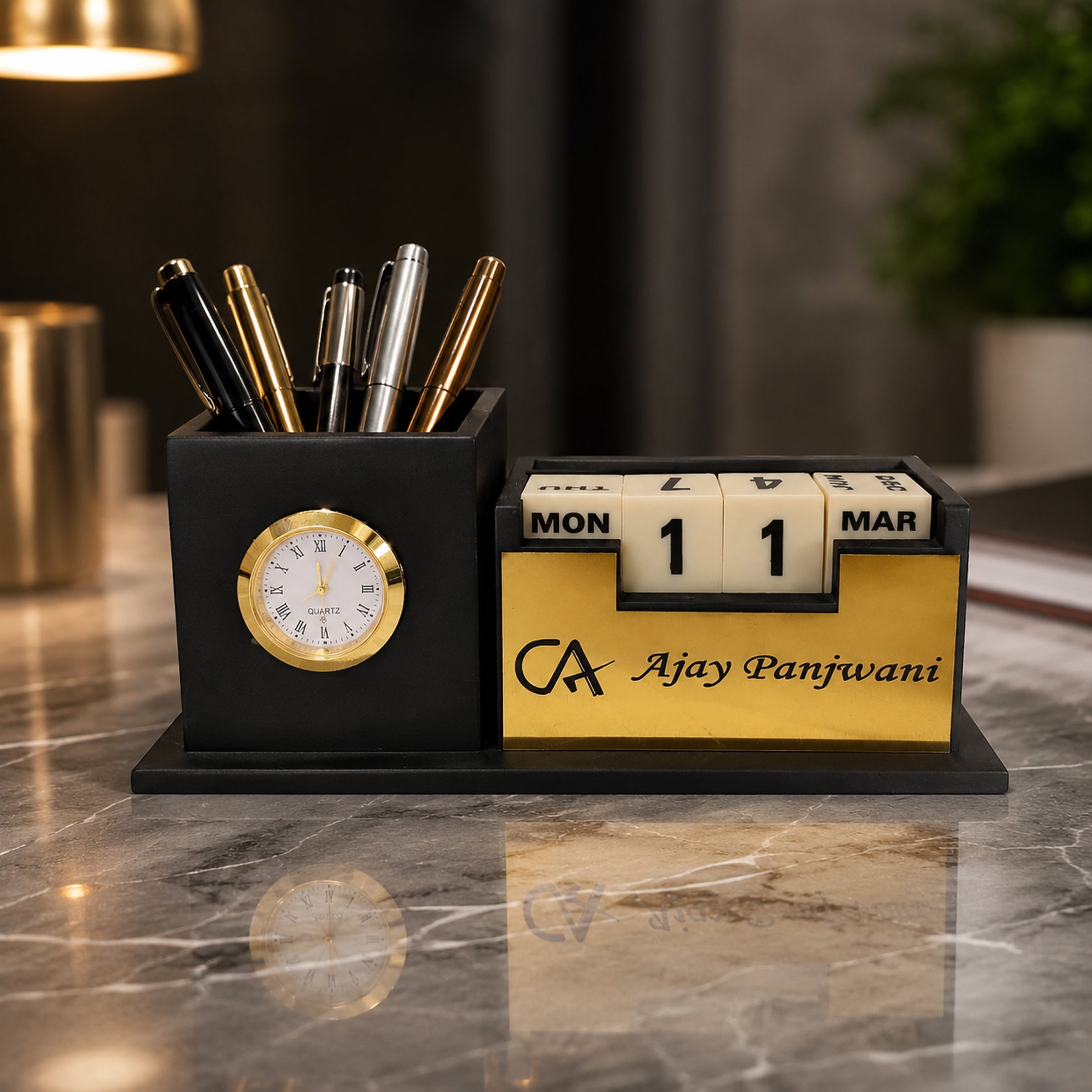 Calendar Multi Pen Stand with Customized Name