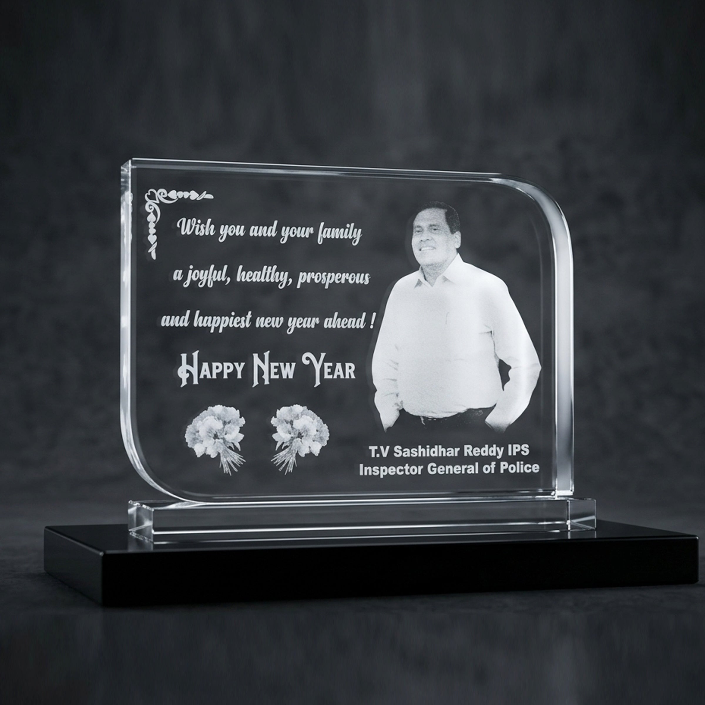Round Rectangular Photo Crystal