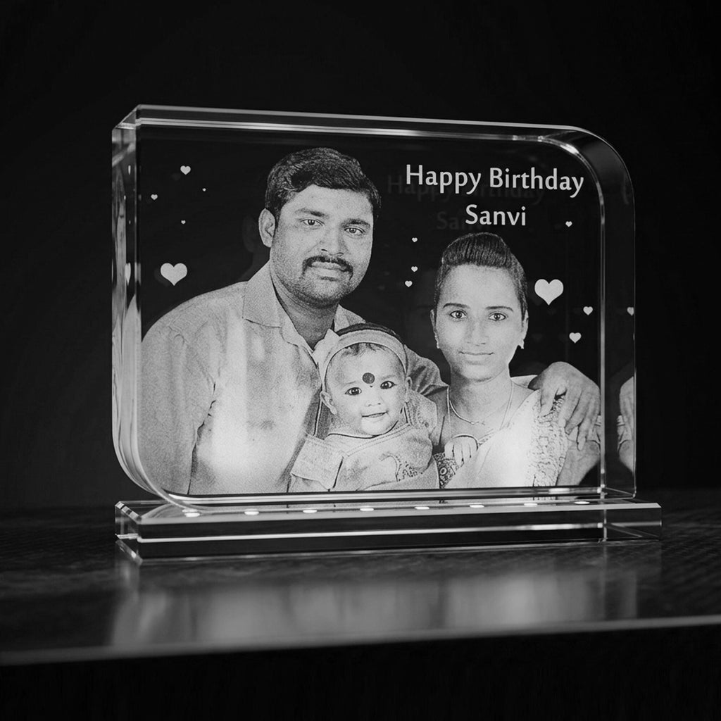 Round Rectangular Photo Crystal