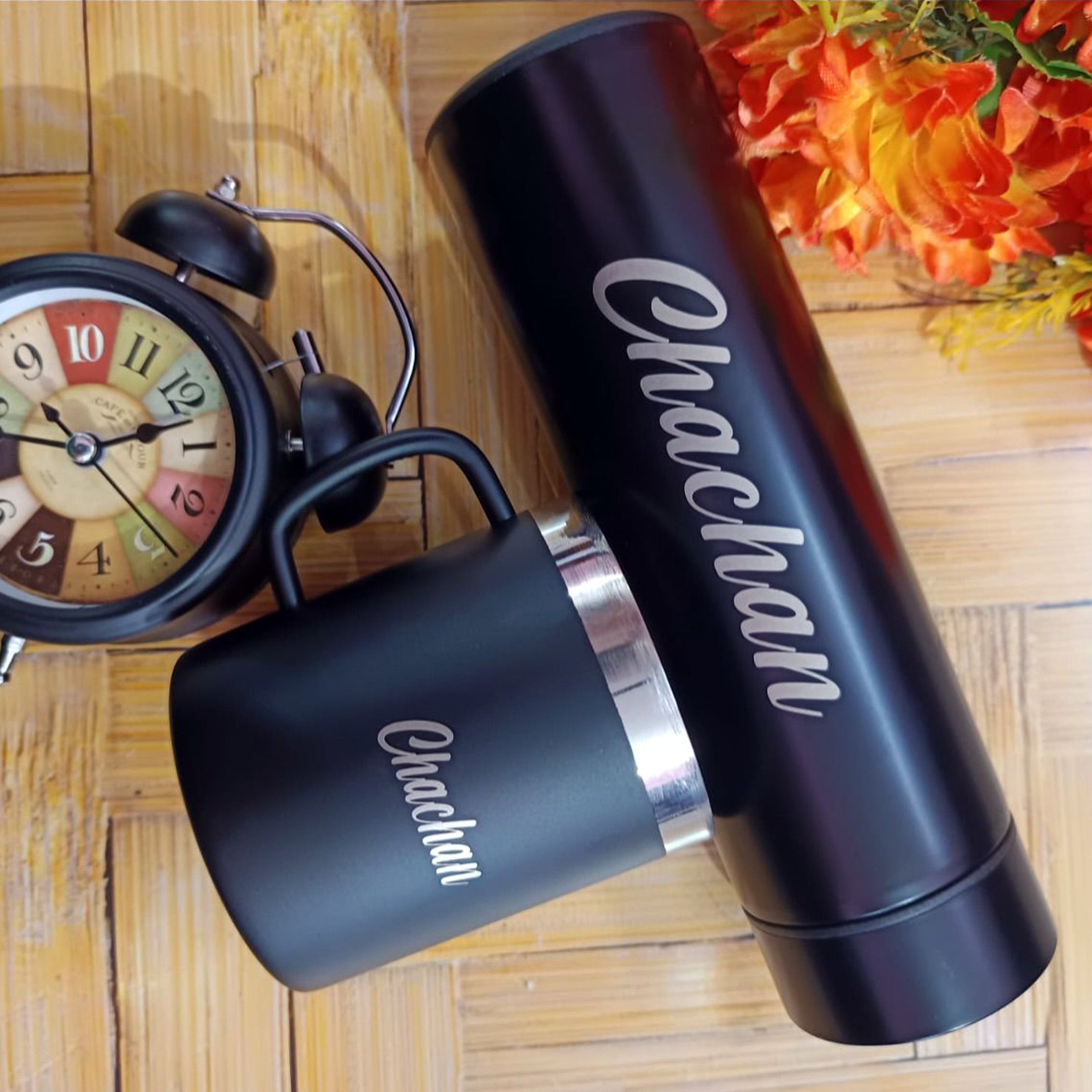 Water Bottle and Coffee Mug with Customized Name