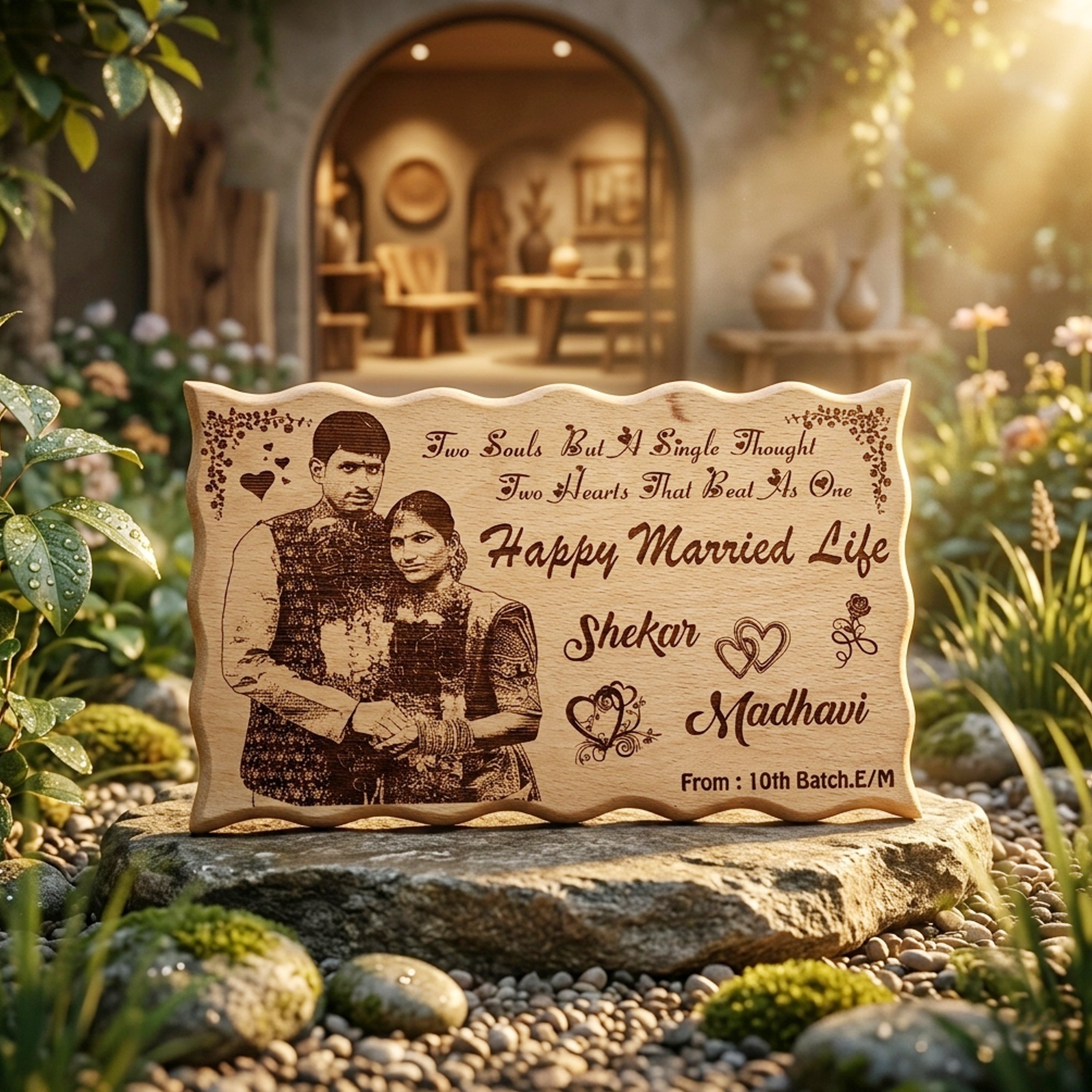 8X12 Photo Wooden Engraving