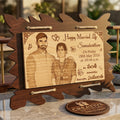 Wooden Engraving with Photo
